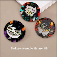 Comics H-homestucks Cosplay Costume Badge Laser process Pin Tinplate Brooch Anime Prop Xmas Gift