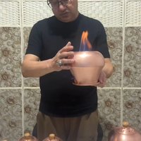 Large Size 13x16.5cm/10.3*12.5cm Purple Copper Cupping,2 in1 Bottom Heating Moxibustion Jar HealthCare Massage GuaSha Tool