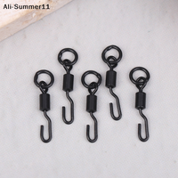 【A6L】10/20Pcs Fishing Swivels Snaps With Solid Ring Quick Change Fishing Hook Swivels Accessories For Carp Rig Micro Swivel Hook