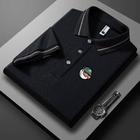 New men's business casual short sleeved polo shirt, stylish, breathable, comfortable and versatile top