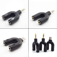 3.5mm Jack Microphone Converter Audio Adapter Headset Headphone Mic Type C Splitter for Game PC Laptop Headset W28