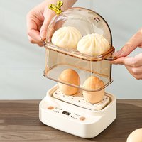 120W Electric Egg Boiler Automatic Steamer Mini Breakfast Machine Egg Cookers 2 Eggs Portable Steamer Automatic Power Off 220V