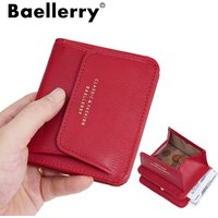 Baellerry Fashion Women's Wallet Features Printed Design Multiple Card Slots Zipper Coin Purse Short Zipper Card Holder