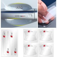 Car Door Bowl Handle Protective Sticker Anti-collision Scratch-resistant Protector Car Decals for AUDI RS SLINE TT A3 A4 A5 A6 S