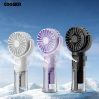 Water Mist Fan Portable Handheld Water Spray Fan Humidifier Fan Rechargeable 4 Wind Speed Outdoor Travel Personal Hand Spray Fan