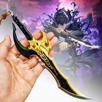 22cm/9cm Solo Leveling Katana Keychain Japanese Anime Sword Kawaii Desk Accessories Collection Souvenir Key Original Keychain