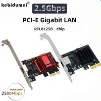 2.5G PCI-E To RJ45 Network Card RTL8125B Chip 100/1000Mbps 2.5Gbps Ethernet Gigabit Wired LAN Controller Adapter For Win7/10/11
