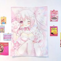 Exquisite Anime Print Room Decor Tapestry Birthday Party Hanging Cartoon Wall Art Teen Favorite Anime Theme Decoration