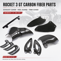 Carbon Fiber Parts Kit Exhaust Heat Shield Heel Guard Trim Covers for Triumph Rocket 3 GT 2020-2023 Motorcycle Accessories