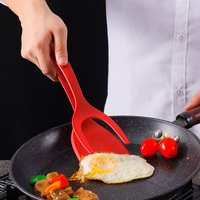 2 in 1 Nylon Griff Flip Zange Ei Spatel Zange Steak Spatel Zange Klemme Pfannkuchen gebratene Turner Küchen zubehör