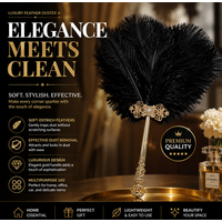 Retro court style black ostrich feather fan Lolita cheongsam evening fashion show, luxurious feather fan as a photo prop