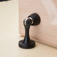 No-Drill Anti-Collision Quiet Stainless Steel Magnetic Door Stopper, Luxury Door Catch Holder for Bedroom