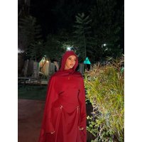 Xijun Modest Red Long Evening Dresses Full Sleeves Pleated Dubai Prom Dresses Saudi Arabric Formal Prom Gowns 2025 Customized