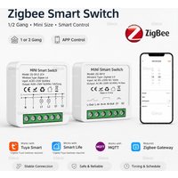 TUYA Zigbee Smart Switch Module 1/2Gang 16A DIY Relay Breaker Smart Home Automation For Zigbee2MQTT Smart Life Alexa Google Home