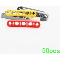 50 PCS High-Tech Assemble Particle 11478 1x5 Bolt Hole Arm (Thin) Building Blocks Kit Replaceable Part Toys For Children Gifts
