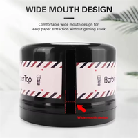 Neck Paper Dispenser Disposable BarberTop Neck Paper Container With Suction Cup Wall Mount Wide Mouth Non-Jamming Container