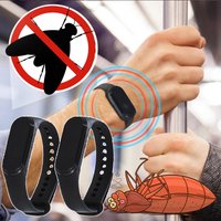 Portable Ultrasonic Mosquito Repellent Wristband Watch Natural Plant-Based & Non-Chemical Physical Repellent for Outdoor Camping