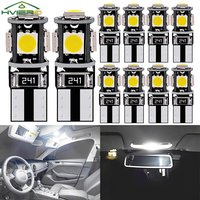 20/50/100X T10 5050 5SMD White Blue Red Car Led Show Wide Door Light Reading Parking Bulb Canbus W5w 194 Error Free DC 12V Bulbs