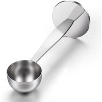 Leeseph 2-in-1 Stainless Steel Coffee Scoop,Tamping Dual-Purpose Coffee Spoon Powder Hammer Tamper for Measuring and Tamping
