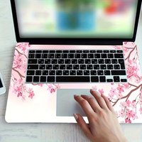 Sakura Laptop Sticker Set (2 sheets), PVC material, easy to stick and remove, no bubbles - suitable for 12.0-15-inch laptops