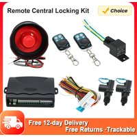CAR ALARM + 2 DOOR REMOTE CENTRAL LOCKING KIT WITH SHOCK SENSOR IMMOBILISER remote central locking kit CAR ALARM for all types