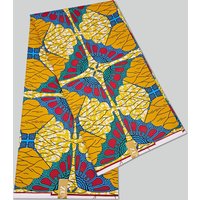 Veritable Holland wax prints fabric, 100% polyester wax African loincloth, sewing clothes, dress, shirts, 5.22m