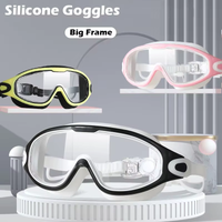 Fashion Waterproof Glasses Anti-UV Wide Vision Big Frame Silicone Diving Eyewear Swimming Glasses Swim Eyewear Swimming Goggles