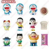 Original Doraemon Animation Comics Peripheral Toys Nobi Shizuka Suneo Takeshi DokodemoDoor Anime Action Model Figures Collection