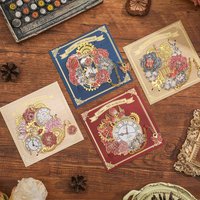 1pc Vintage Clock Flower Metal Bookmark – Metal Chain Pendant Reading Tool for Students Teachers Birthday Gift for Writers