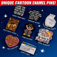 Funny Quotes Enamel Pin Cartoon Figure Badges Cosplay Accessories Toys Gifts for Women Backpack Hat Lapel Brooches