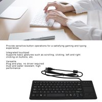 Mechanical USB Keyboard Water Resistant Integrated Touch Industrial Keyboard with Touchpad for Laptop Notebook PC