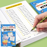 Math Addition and Subtraction Exercise Book Within 10-100 ,64 Pages Mathematics Specialized Training, Oral Calculation Book