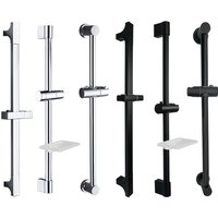 Black Chrome Shower Slide Bars Extension Shower Bathroom Hand Shower Head Rail Slide Holder Wall Mounted Adjustable Sliding Bar image 4