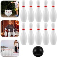 Bowling Set White Wooden Premium Quality Safe Non Toxic Size Designed for Preschoolers Home School Activity