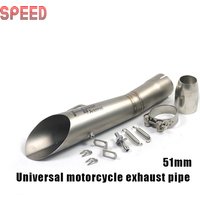 51mm Motocyklowa rura wydechowa Motocross Dirt Pit Bike Tłumik Escape Moto Racing GP dla Yamaha R6 R3 R25 MT 03 CBR600RR Duke 390