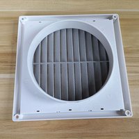 With Flaps Air Vent Grille Ventilation Cover 150*150mm/200*200mm Louver Vent Air Outlet Ventilation Cover With Insect Screen PP