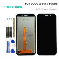 100% Test Original For DOOGEE S51 S61 LCD Display Screen + Touch Panel Digitizer For DOOGEE S61 Pro LCD Display