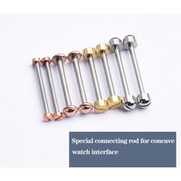 Kit de maillons de tige de cosse de montre à visser, tige de Tube à vis de montre, barre à ressort pour bracelet de montre en cuir, or Rose argent 14 16 18 20 22mm