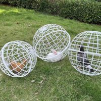 Plastic Rolling Chicken Cage Ball Mobile Spherical Poultry Yard Free Range Rabbit Chicken Garden Farm Enclosure