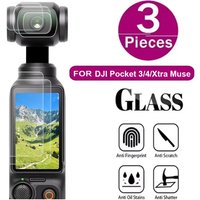 For DJI OSMO Pocket 3/4/Xtra Muse Tempered Glass Screen+Lens Protector 9H Hardness Protective Film For DJI Pocket 3 Accessories