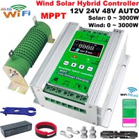 2000W-6000W WIFI Hybrid Solar Wind Charge Controller Power System MPPT Solar Regulator For 12V 24V 48V Lithium Lead-acid Battery