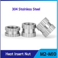 Metric Threaded M2 M2.5 M3 M4 M5 M6 M8 M10 Hot Melt Insert Nut Heating Molding Injection Embed Stainless Steel 3d Printer Nuts