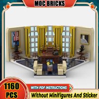 Street View Model Moc Building Block Modular Oval Office Model Technology Brick DIY Assembly Build Toy Holiday Gifts
