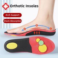 flat foot arch support Orthopedic insoles Plantar fasciitis insoles Elastic sports insoles Shock absorbing Sole unisex 1Pair