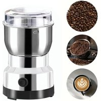 Electric Coffee Bean Grinding Grinder Multipurpose Kitchen Cereal Nuts Beans Spices Grains Grinding Tool for Home Office Outdoor