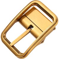Vintage Gold Men's Square Buckle Classic Pin Buckle Casual Business Belt Accessory 3.3cm