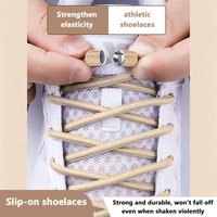 17 Colors Round Elastic Laces Without Ties Kids Adult Metal Buckle Shoelace Sneakers Quick Shoelaces Shoe Accessories 1/2Pair
