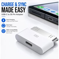 Type C Adapter Compatible Huawei IPhone15 30Pin Charging Connector Conversion Cable Fit Old IPhone 4 4S IPad 2 3 Stable Power