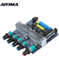AIYIMA TPA3116 Subwoofer Amplifier Board 2.1 Channel High Power Bluetooth 5.0 Audio Amplifiers DC12V-24V 2*50W+100W Amplificador