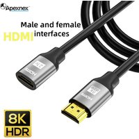 8K 60Hz Extension Cable 4K@120Hz High Speed 48Gbps 2.1 Male To Female Connector For PS5/XBox Laptop HDTV Projec.0.5M/1M/1.5M.